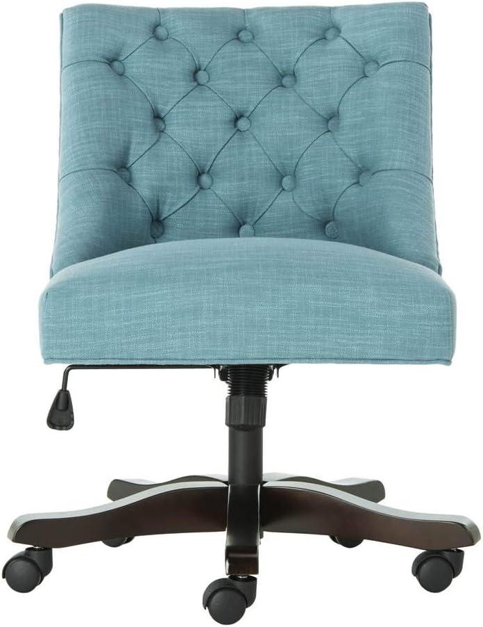 Soho Tufted Swivel Desk Chair - Light Blue - Safavieh