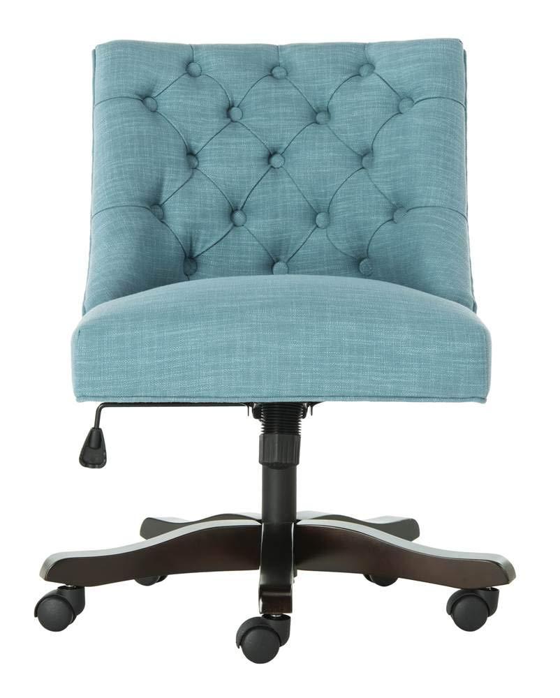 Soho Tufted Swivel Desk Chair - Light Blue - Safavieh
