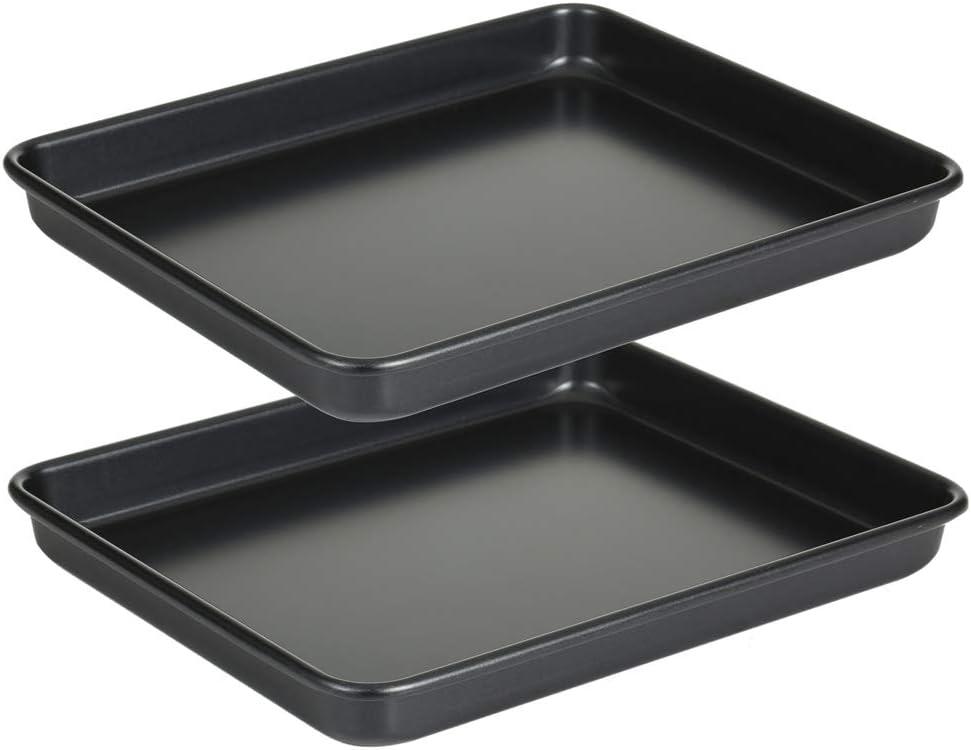 11-Inch Black Nonstick Aluminum Cookie Sheets, Set of 2