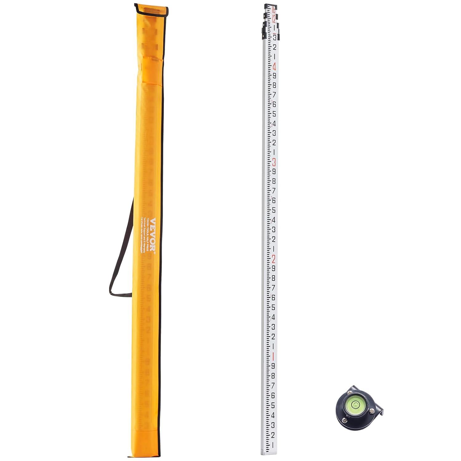 16 ft. Aluminum Telescopic Folding Measuring Rod with Double-Sided Scale