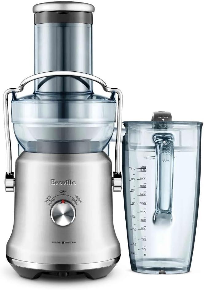 Breville Juice Fountain Cold Plus Brushed Stainless Steel BJE530BSS: 1000W Electric Juicer, 2 Speeds, Dishwasher-Safe Parts