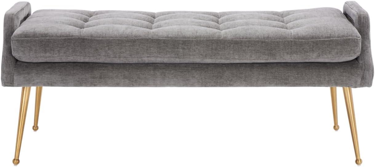 Everdeen Bench  - Charcoal/Gold - Safavieh