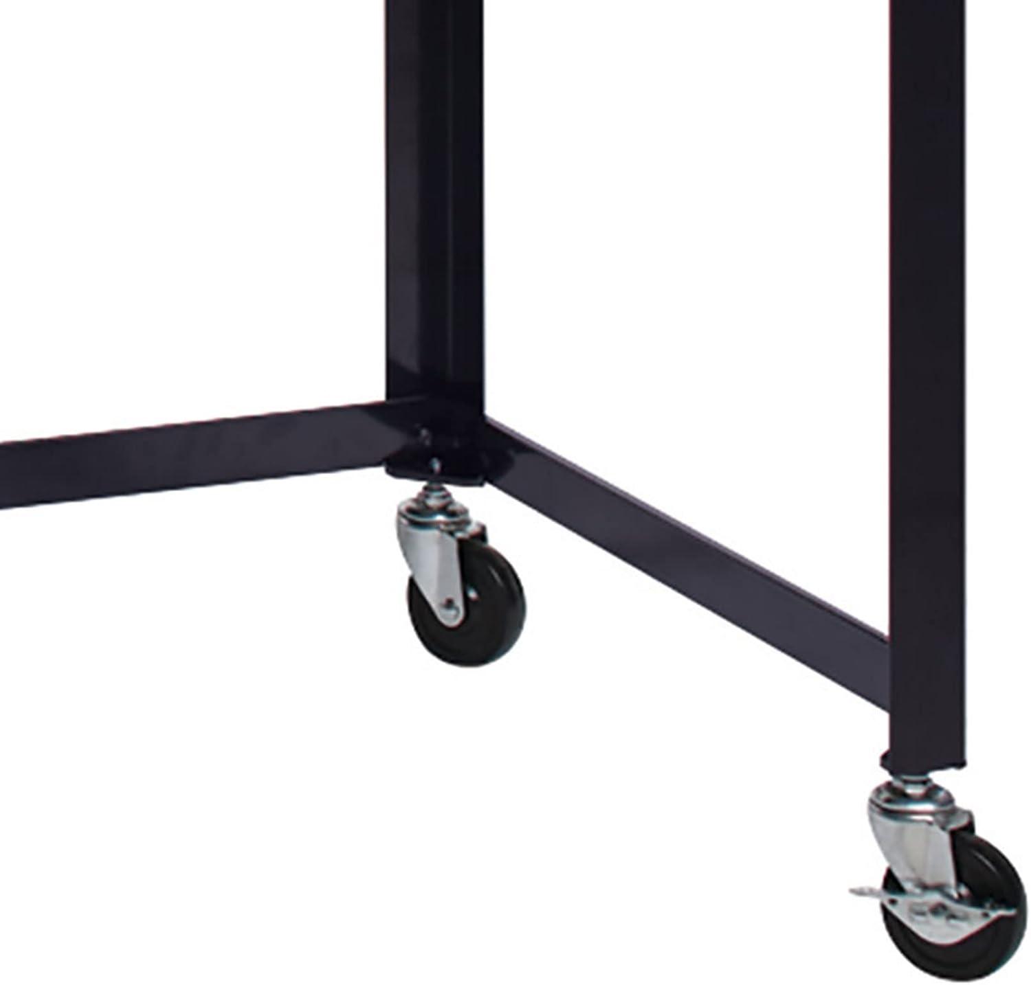 Space Solutions Mobile Desk Steel Black: Sturdy Metal Frame, No Storage, Adult Assembly Required