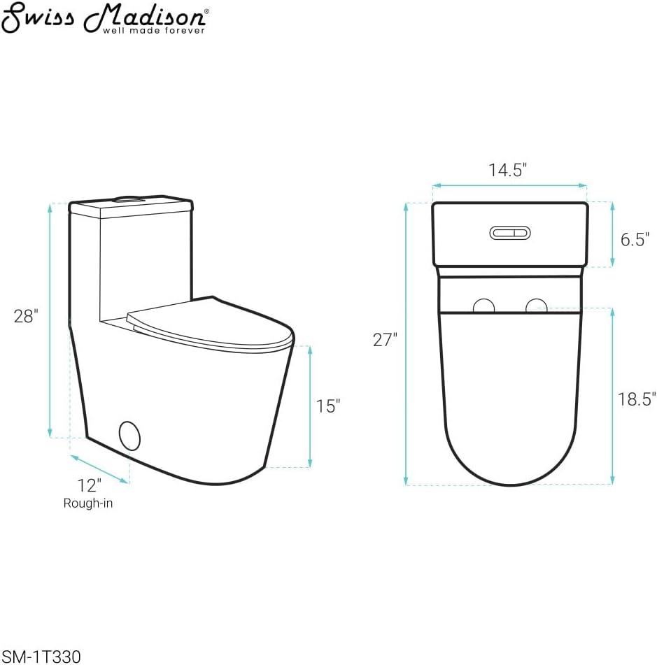 Liberte One-Piece Elongated Toilet Dual-Flush 1.1/1.6 gpf