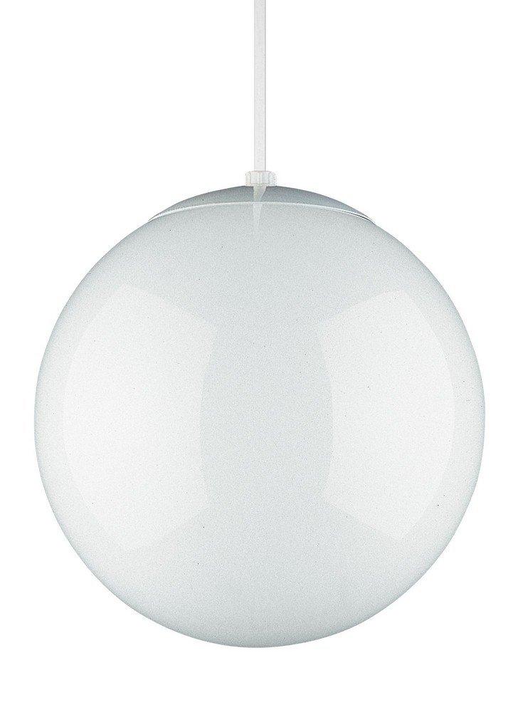 Leo Satin Aluminum 8" Globe Pendant with White Glass Diffuser