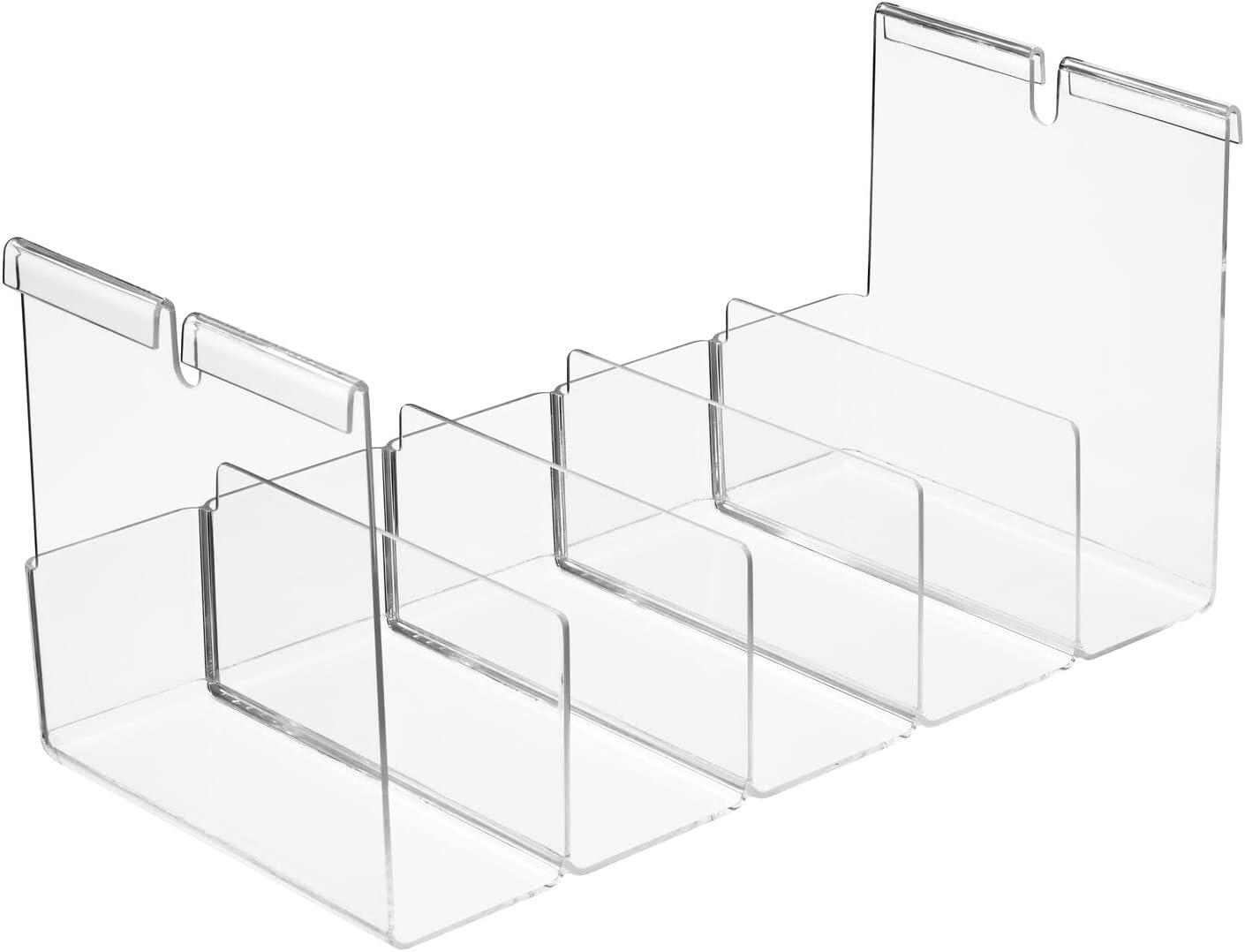 Clear Plastic 5-Compartment Hanging Closet Organizer Tray