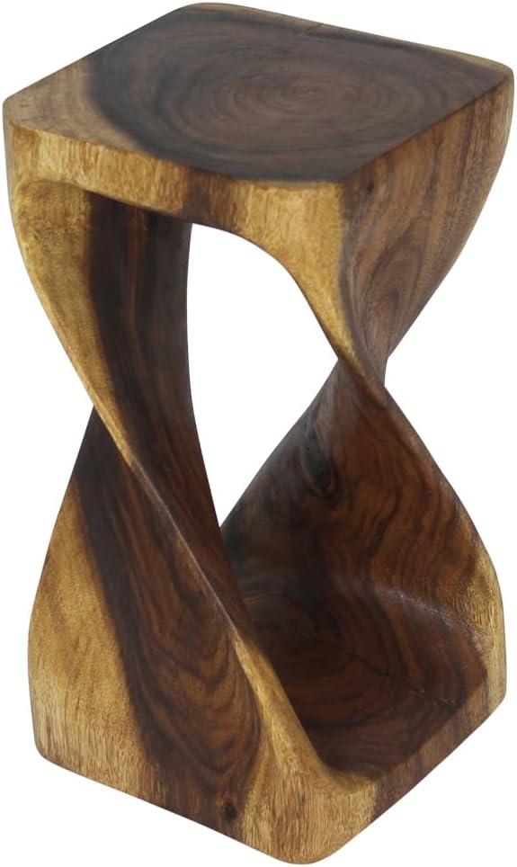 Haussmann ® Original Wood Twist Stool 10 X 10 X 16 In High Walnut Oil - 10" x 10" x 16"
