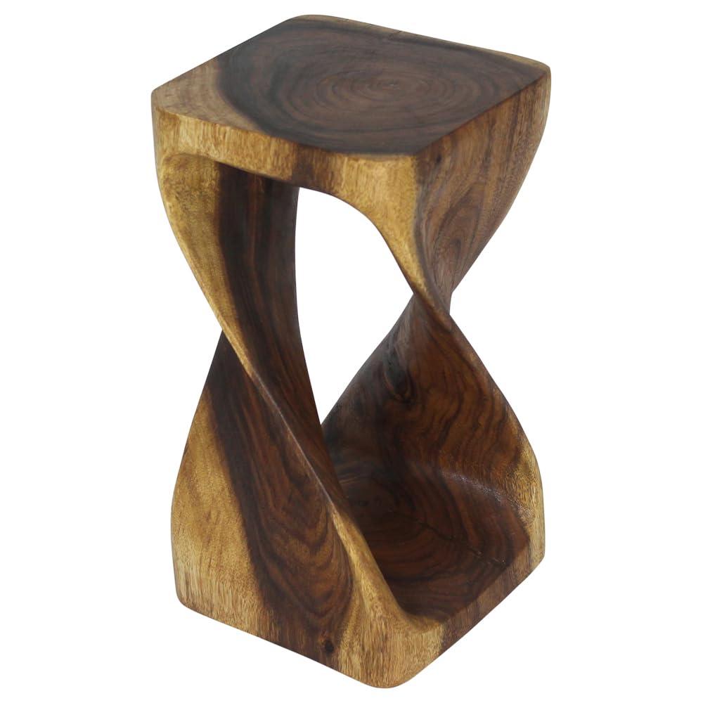 Haussmann ® Original Wood Twist Stool 10 X 10 X 16 In High Walnut Oil - 10" x 10" x 16"