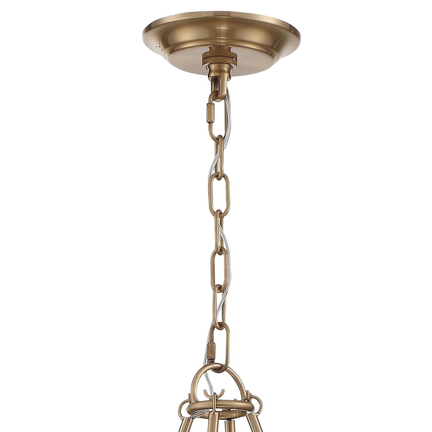 8 Light Chandelier-Aged Brass Finish    -Traditional Installation Crystorama Lighting Bai-A2108-Ag