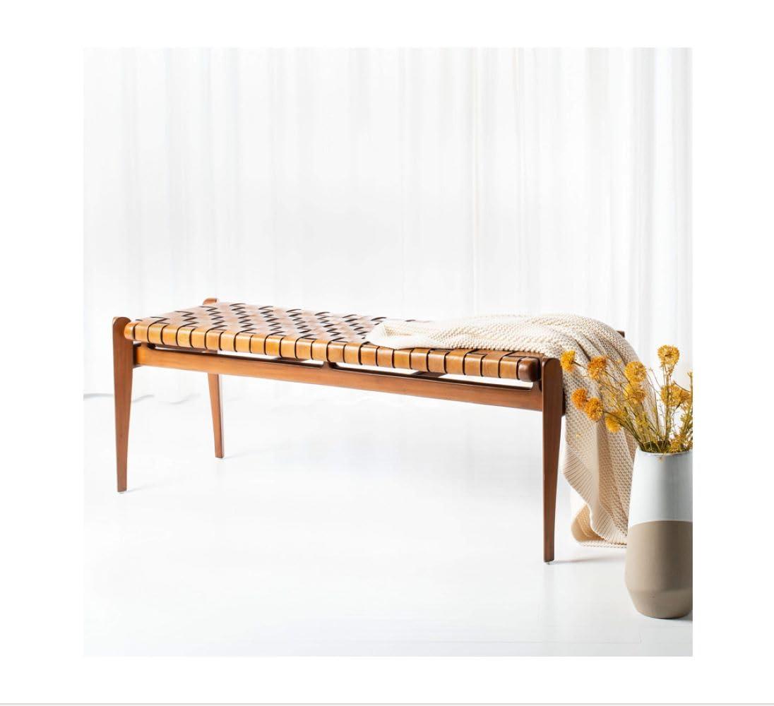 Kenan Genuine Leather Bench