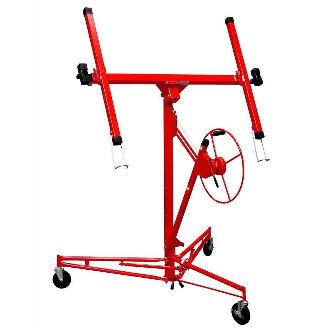 Heavy-Duty Red Steel Drywall Panel Hoist Lift