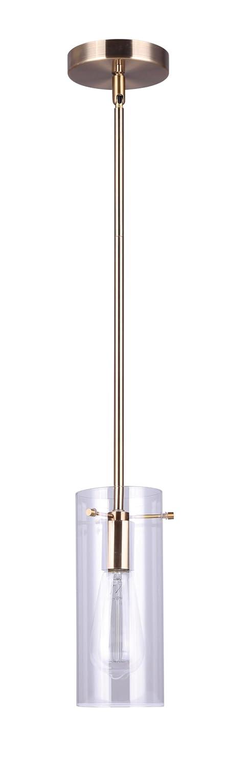 Joni, IPL759A01GD, GD Color, 1 Lt Pendant, Clear Glass, 100W Type A, 4.75inch W x 16.875-58.875inch H