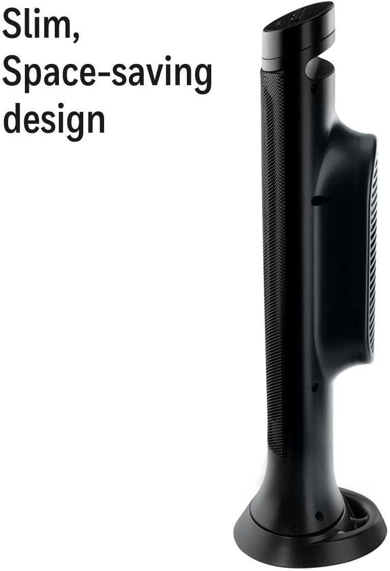 Honeywell Slim Ceramic Tower Heater Black: Indoor Space Heater, Adjustable Thermostat, 1500W, Fan Driven, No Assembly Required