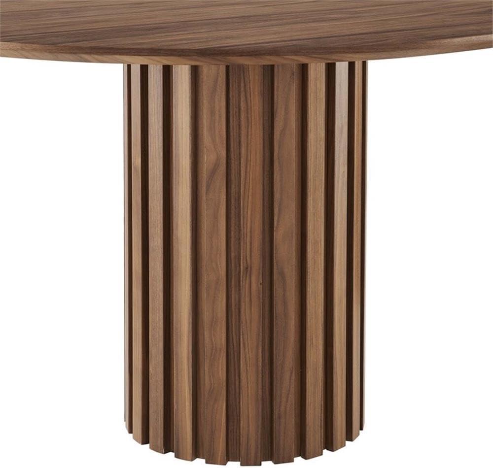 Oval Wooden Dining Table, Modern Walnut Wood Table, 95" Long