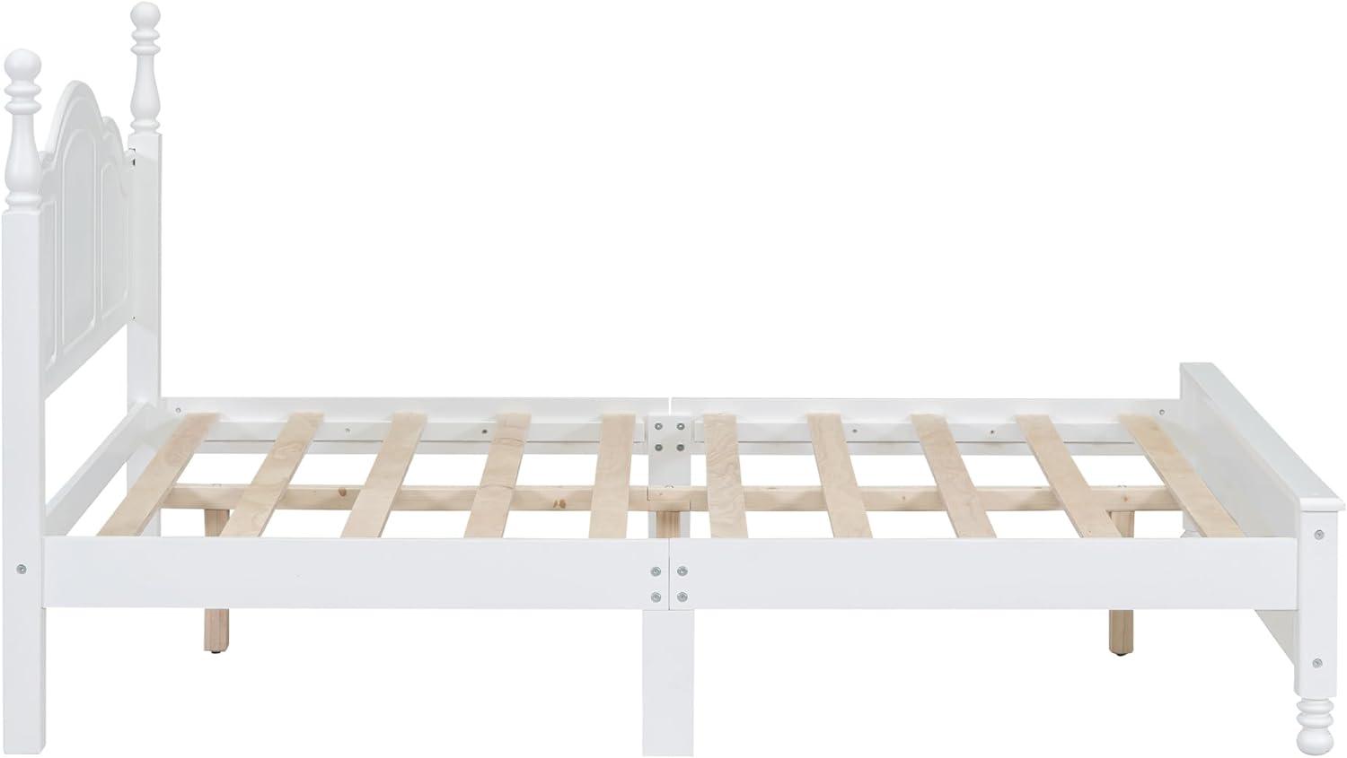 Harper & Bright Designs Bedroom Set Furniture, 3-Pieces Bedroom Sets, Full Size Wood Platform Bed and 2 Nightstands, White