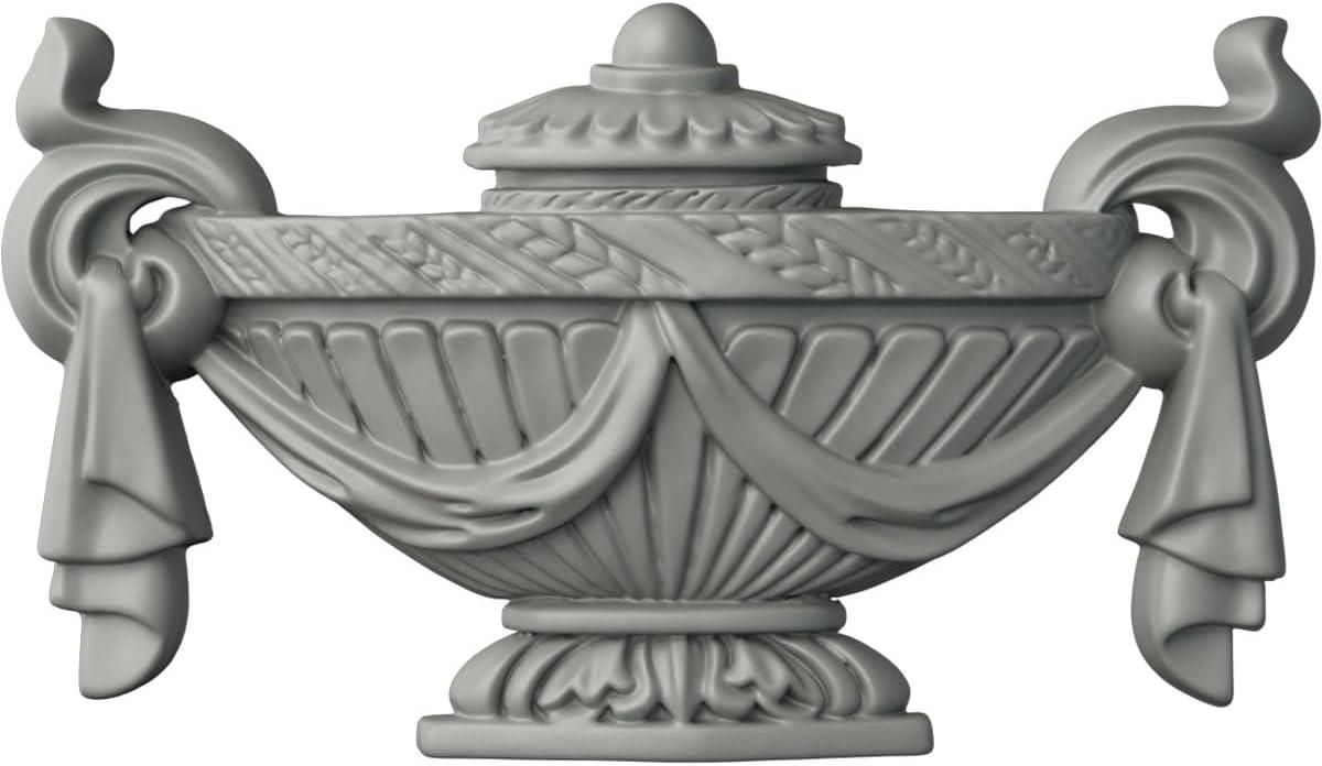 Gray Polyurethane Salem Urn Center Onlay Moulding