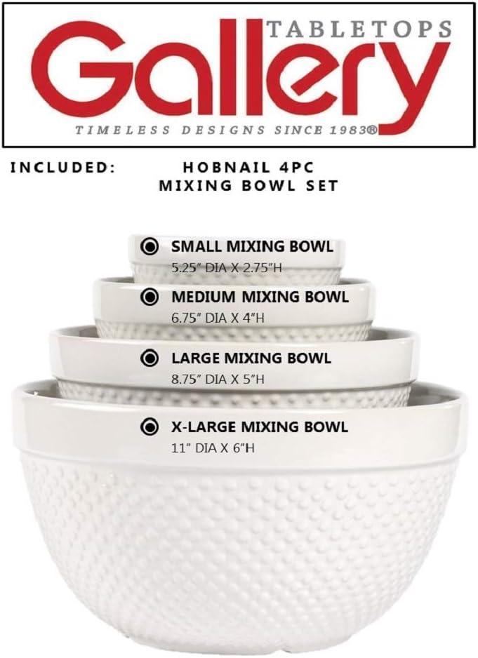 Mixing Bowls Tabletops Gallery Hobnail 4 Piece Stoneware Bowl Set