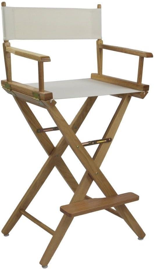 Extra-Wide Premium 30 in. Hardwoods Bar Height Directors Chair