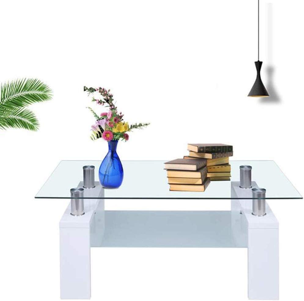 Lipoton Glass Coffee Table Glass Top Coffee Table Glass Living Room Table Rectangle Glass Coffee Table
