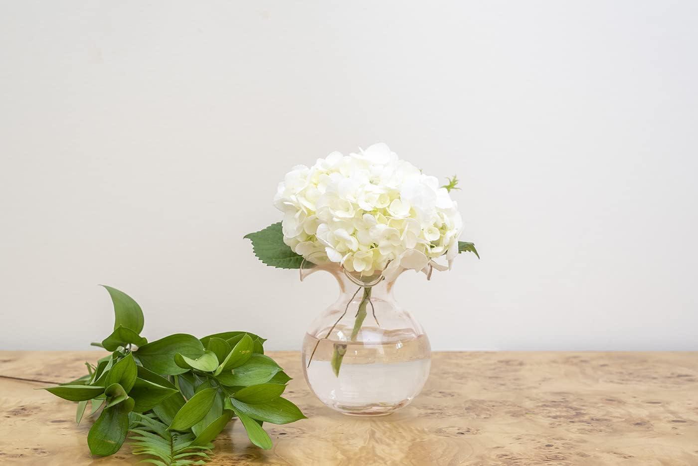 Hibiscus Glass Bud Vase