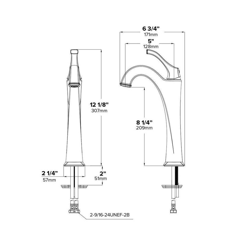 Kraus Kraus Arlo Single Hole 1-Handle WaterSense Bathroom Sink Faucet with Drain and Deck Plate KBF-1201MB