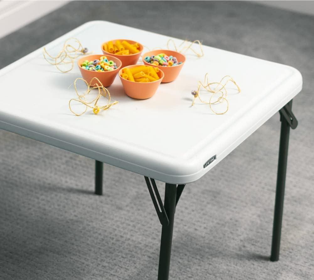 Lifetime Childrens Square Folding Table, Indoor/Outdoor, Almond (80425)