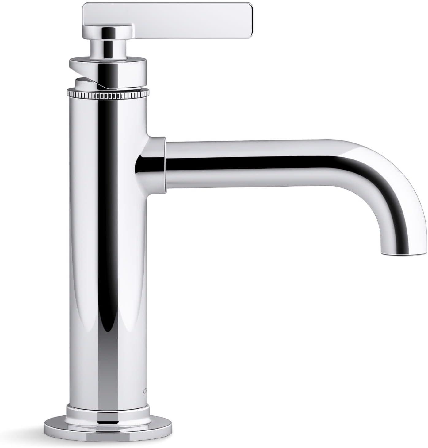 Vibrant Polished Nickel Single-Handle Bathroom Sink Faucet