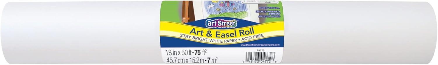 Art Street Art & Easel Roll 18" x 50' White 3 Rolls (PAC4772-3)