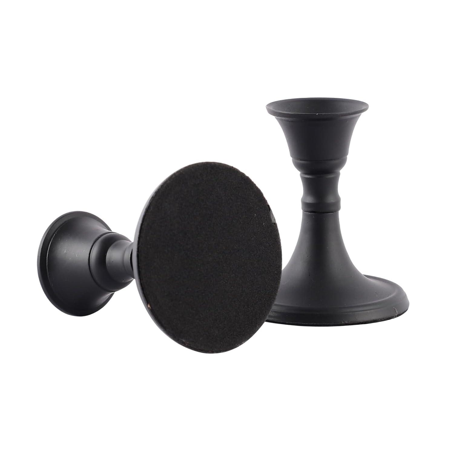 Black Metal Taper Candlestick Holders Set of 2