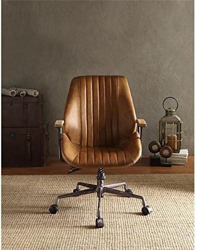 Genuine Leather Office, Swivel Computer, Ergonomic Task Chair