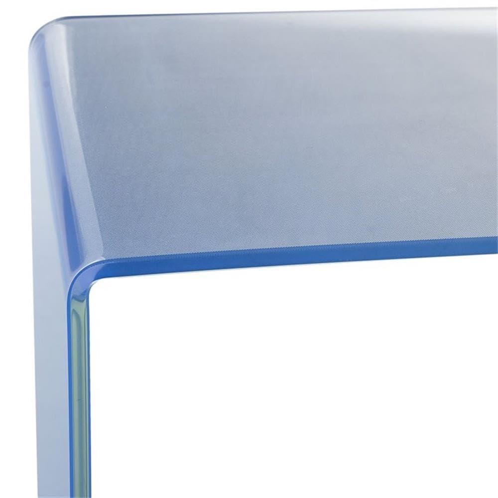 Crysta Ombre Glass Console Table - Clear/Blue - Safavieh