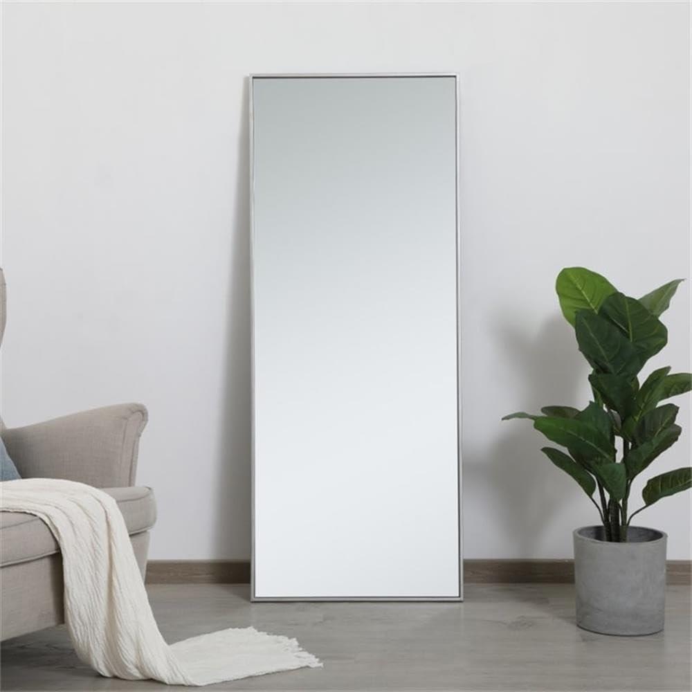 Metal frame rectangle mirror 24 inch in Sliver