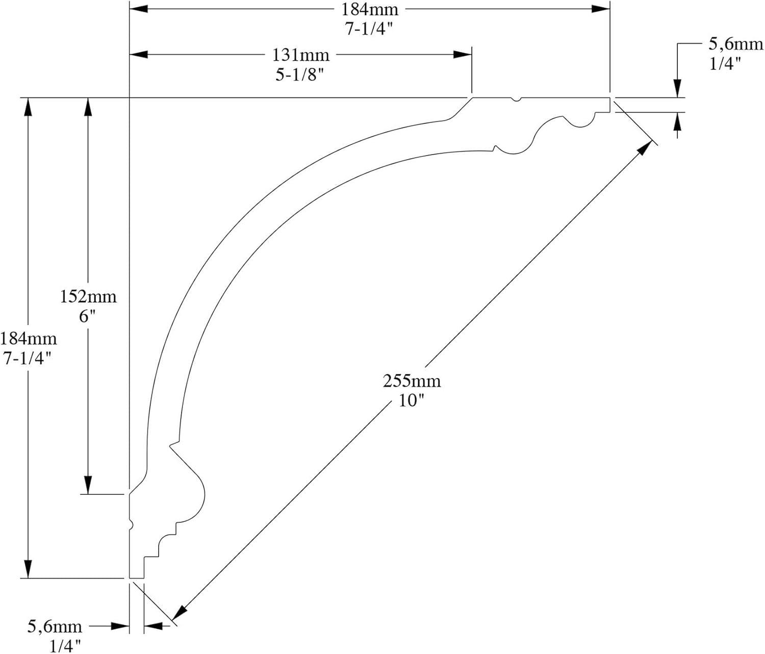 Primed White High Density Polyurethane Crown Moulding