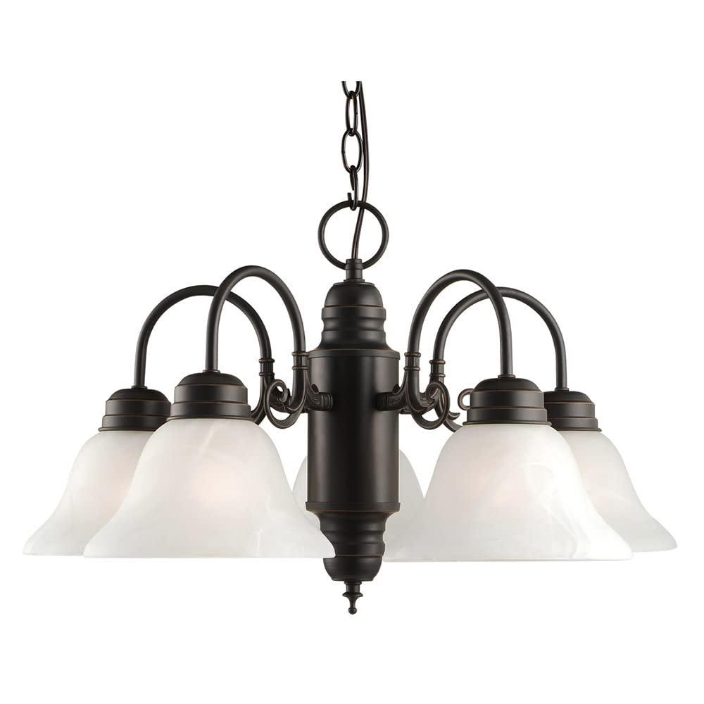 Design House Willowdale Pendant Light Fixture - Traditional Alabaster Glass Bowl Shade for Kitchens, Foyers, Dining Rooms - Adjustable Height Pendant Light Fixture - Satin Nickel, 589747