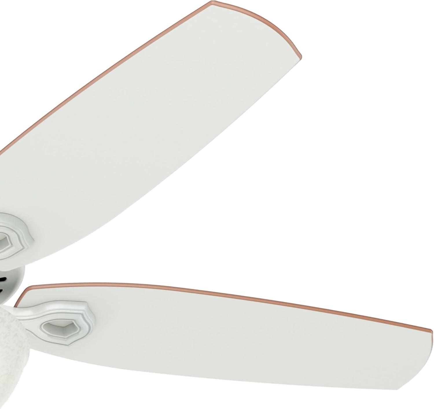 Hunter Fan 52" Builder Deluxe 5 - Blade Standard Ceiling Fan with Pull Chain and Light Kit Included