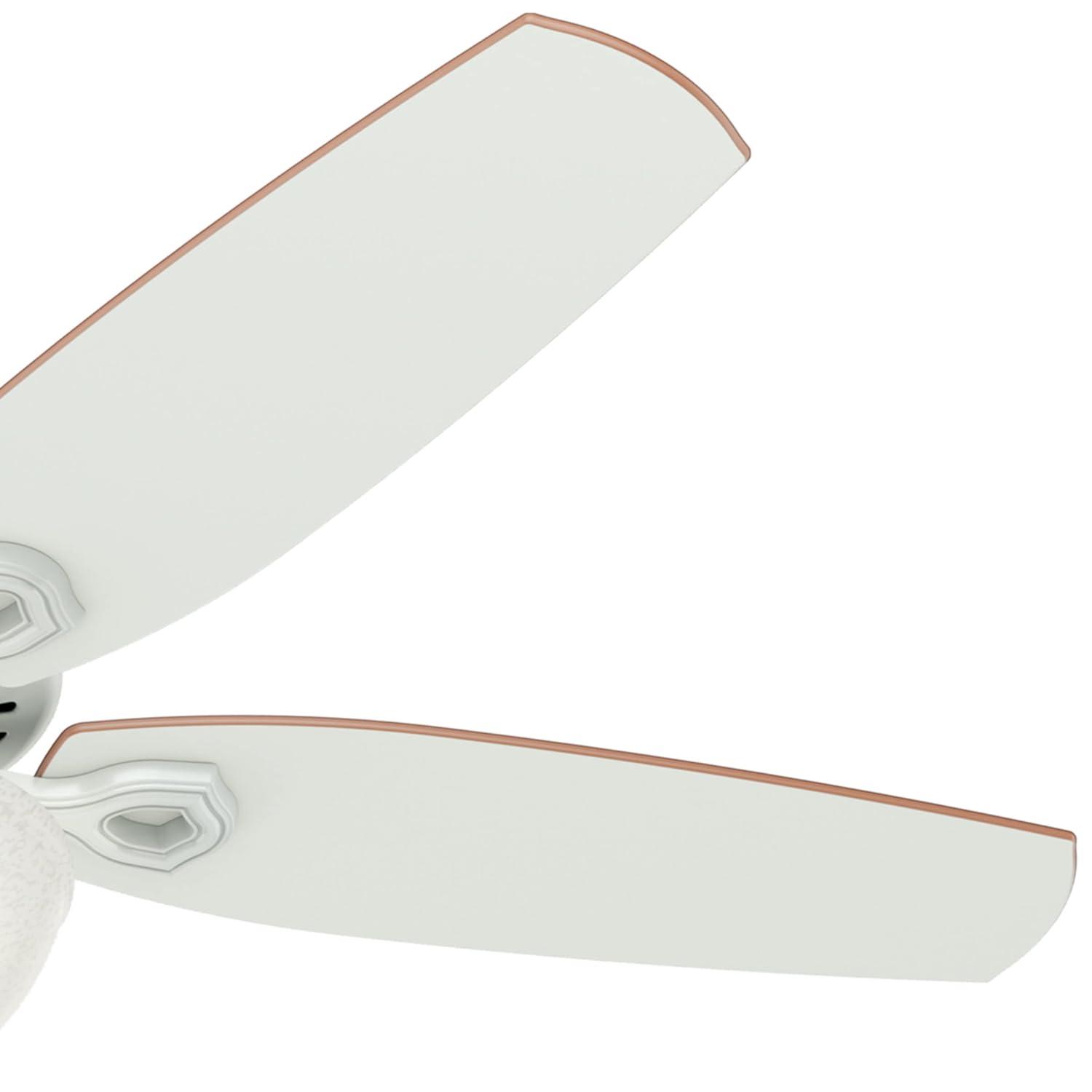 Hunter Fan 52" Builder Deluxe 5 - Blade Standard Ceiling Fan with Pull Chain and Light Kit Included
