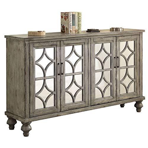 60" Velika Accent Table Weathered Gray - Acme Furniture