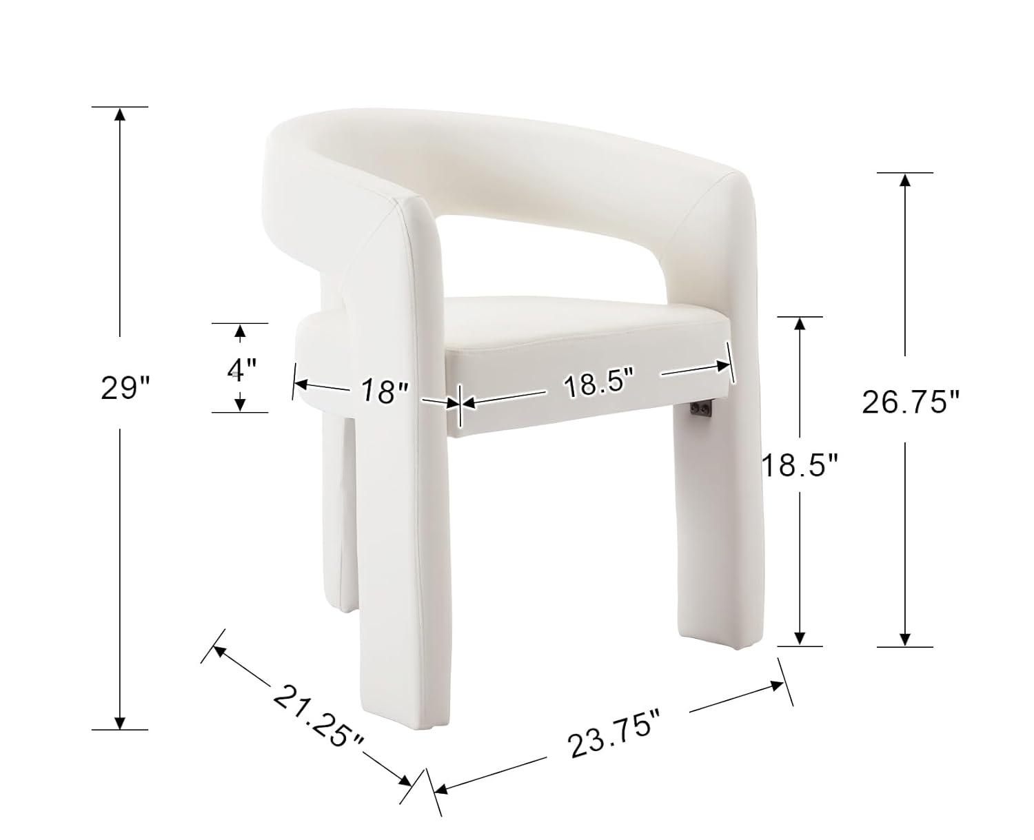 wahson office chair Modern Upholstered Barrel Dining Chairs (Set of 2)