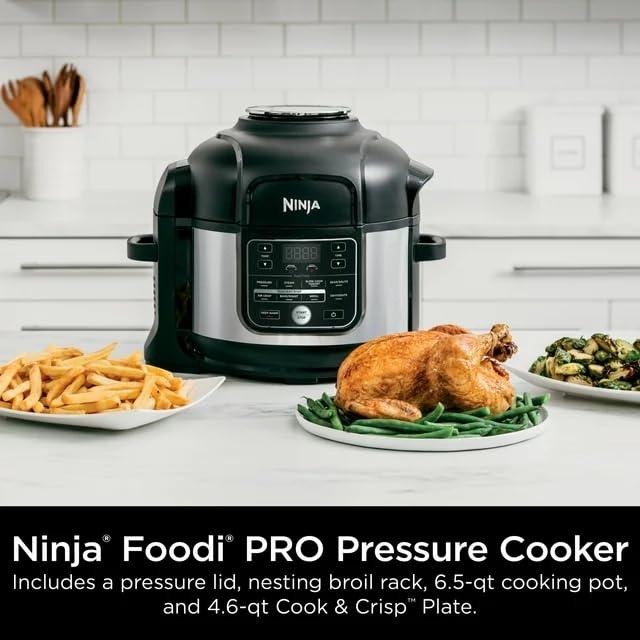 Ninja® Foodi® 10-in-1 6.5-Quart Pro Pressure Cooker Air Fryer Multicooker, Stainless, OS300