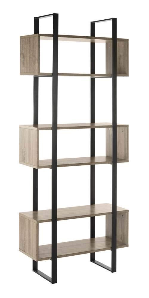 Adhara Etagere - FOX4278 - Light Brown/Black - Safavieh Couture
