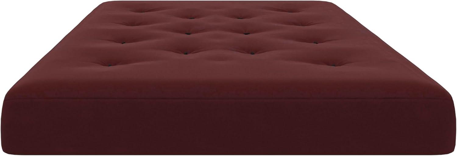 Cabernet Red Twin Innerspring Microfiber Futon Pad