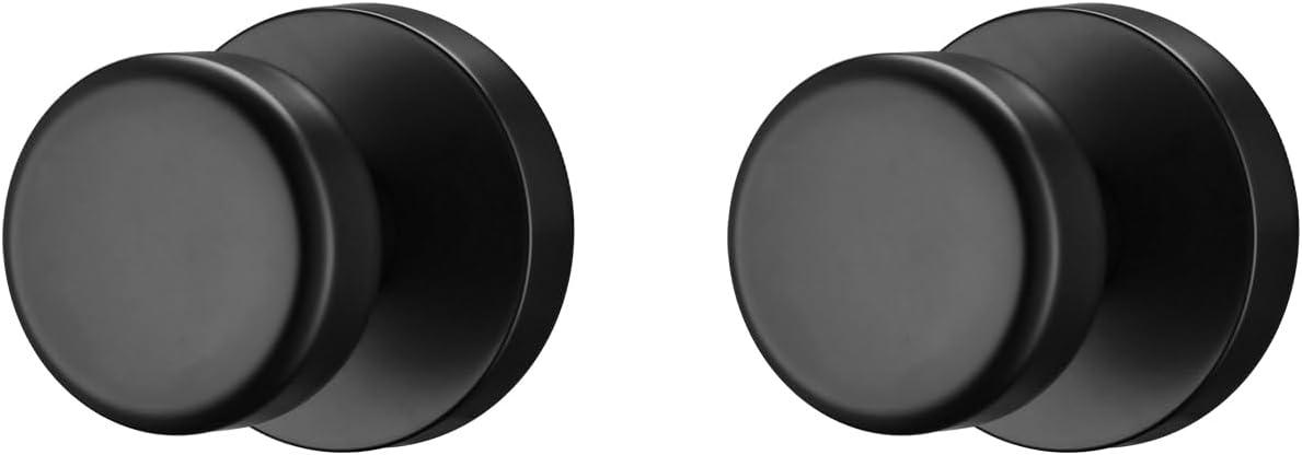 Coastal Interior Door Knobs for Closet, Matt Black Door Knobs Door Handles, Heavy Duty Dummy Door Knob with Round Rosette