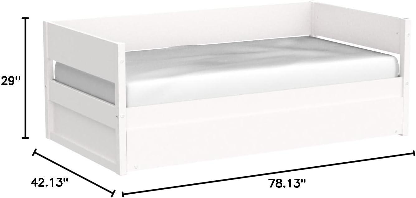 Camaflexi Tribeca Solid Wood Twin Daybed and Trundle Set in White