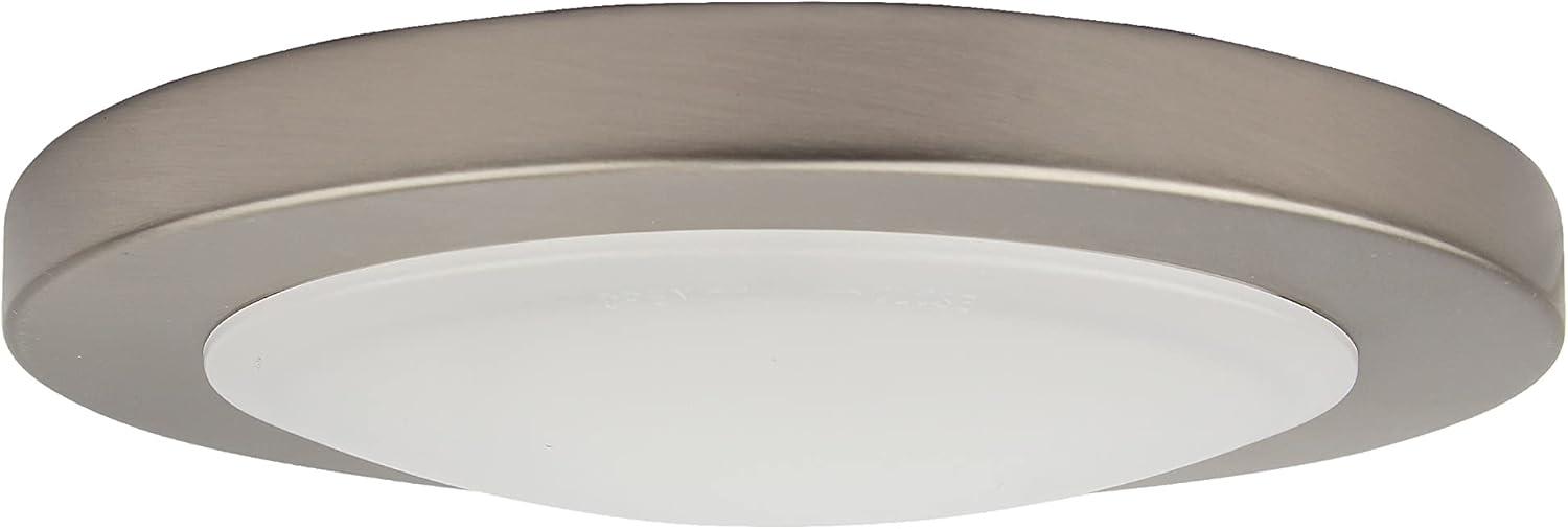 Brushed Nickel 7" LED Disk Light for Indoor/Outdoor Ceiling