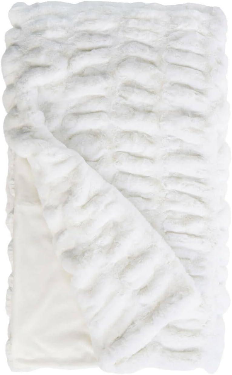 Donna Salyer's Fabulous-Furs Couture Collection Faux Fur Throw Snow Mink