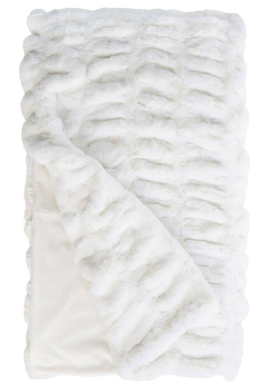 Donna Salyer's Fabulous-Furs Couture Collection Faux Fur Throw Snow Mink