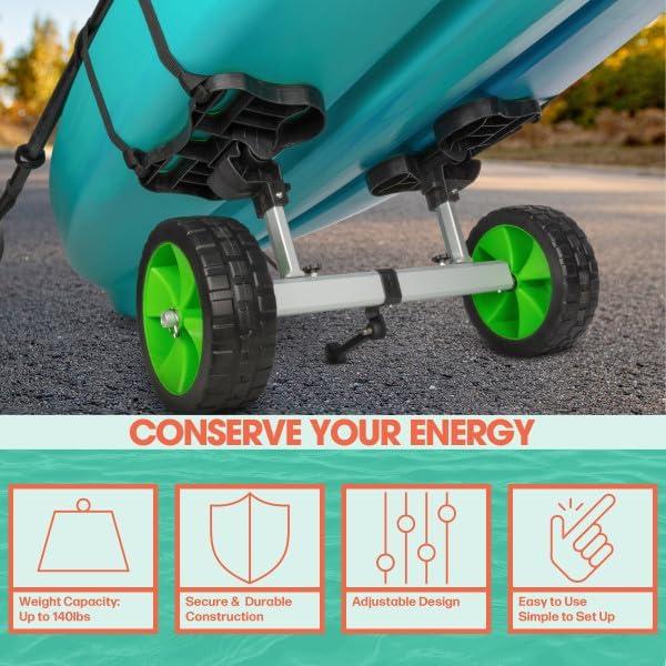 Kayak Cart with 220lb Capacity, Green