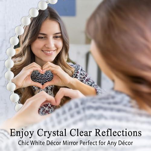 Marlowe Beaded Round Metal Wall Mirror