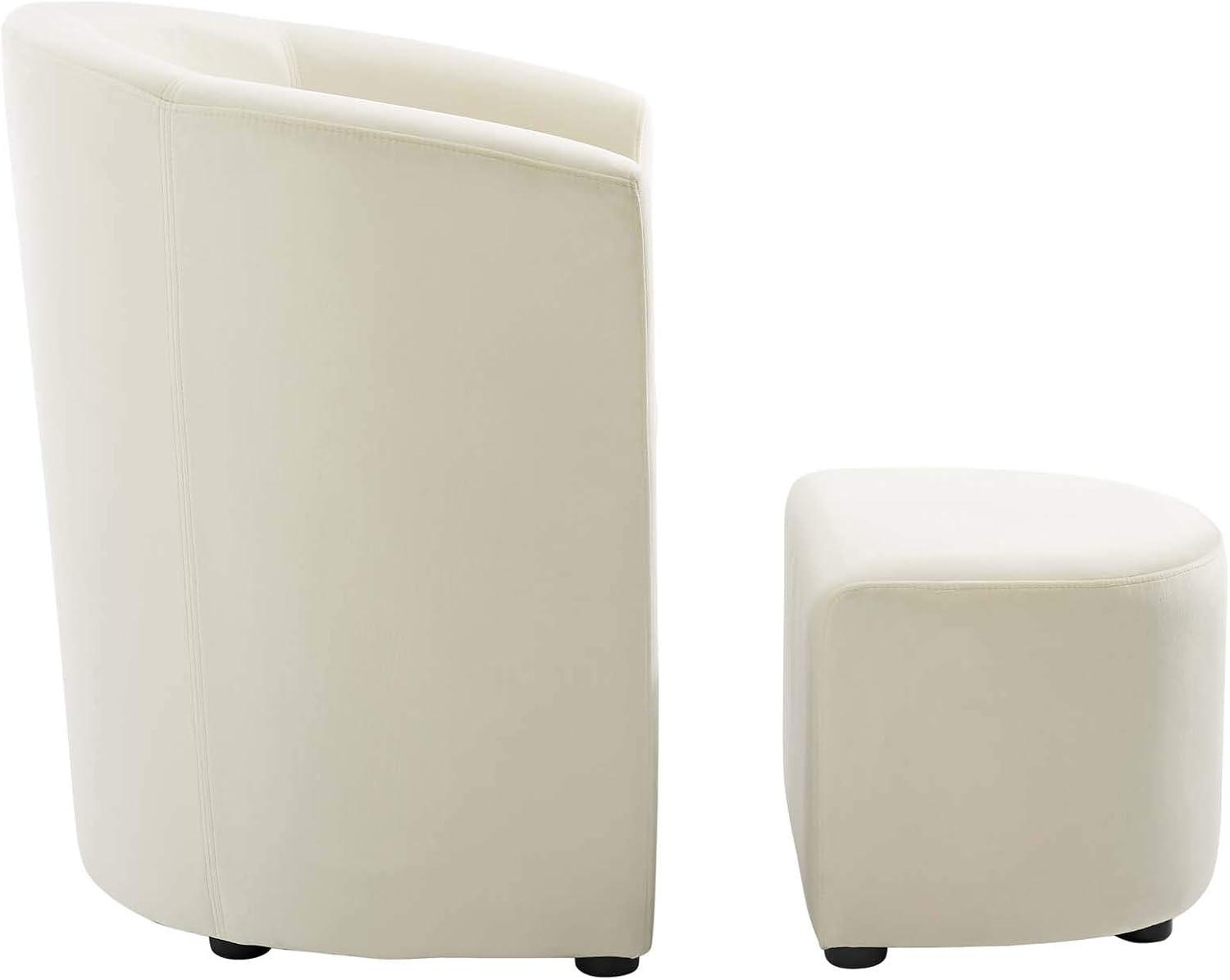 Divulge Performance Velvet Arm Chair and Ottoman Set by Modway