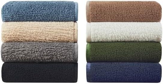 Twin Burlington Berber Bed Blanket Brown: Woolrich Velvet Transitional Style, OEKO-TEX Certified
